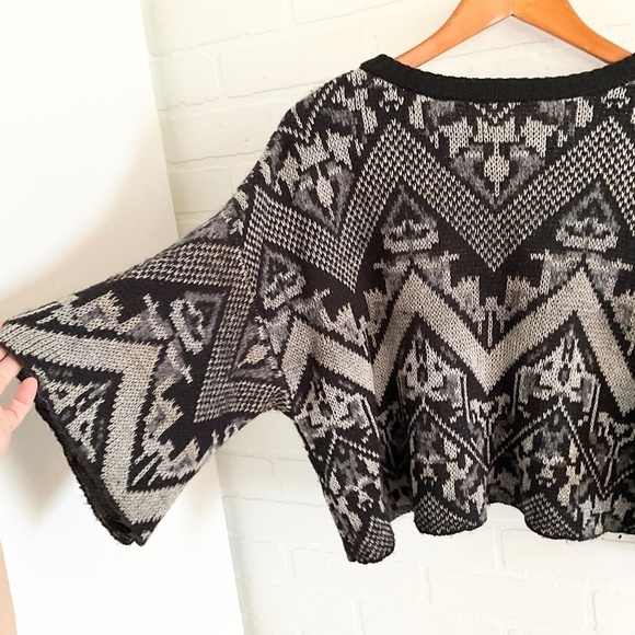 Anthropologie Free People Knit Sweater Superstar SouthWestern Oversized XS - Picture 10 of 11